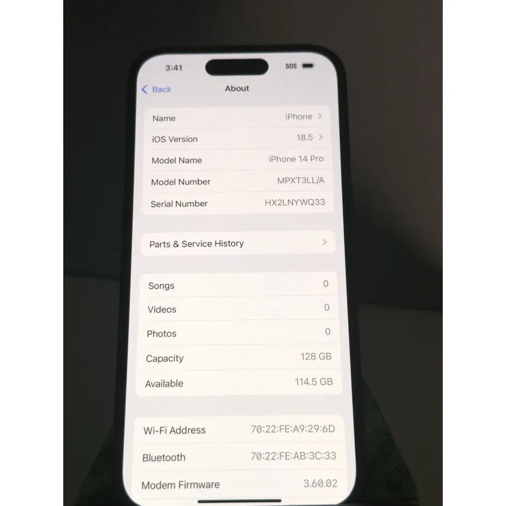 IPhone 14 Pro Deep Purple 128gb Used 6/10